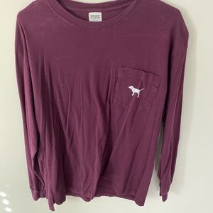 VS pink long sleeves shirt